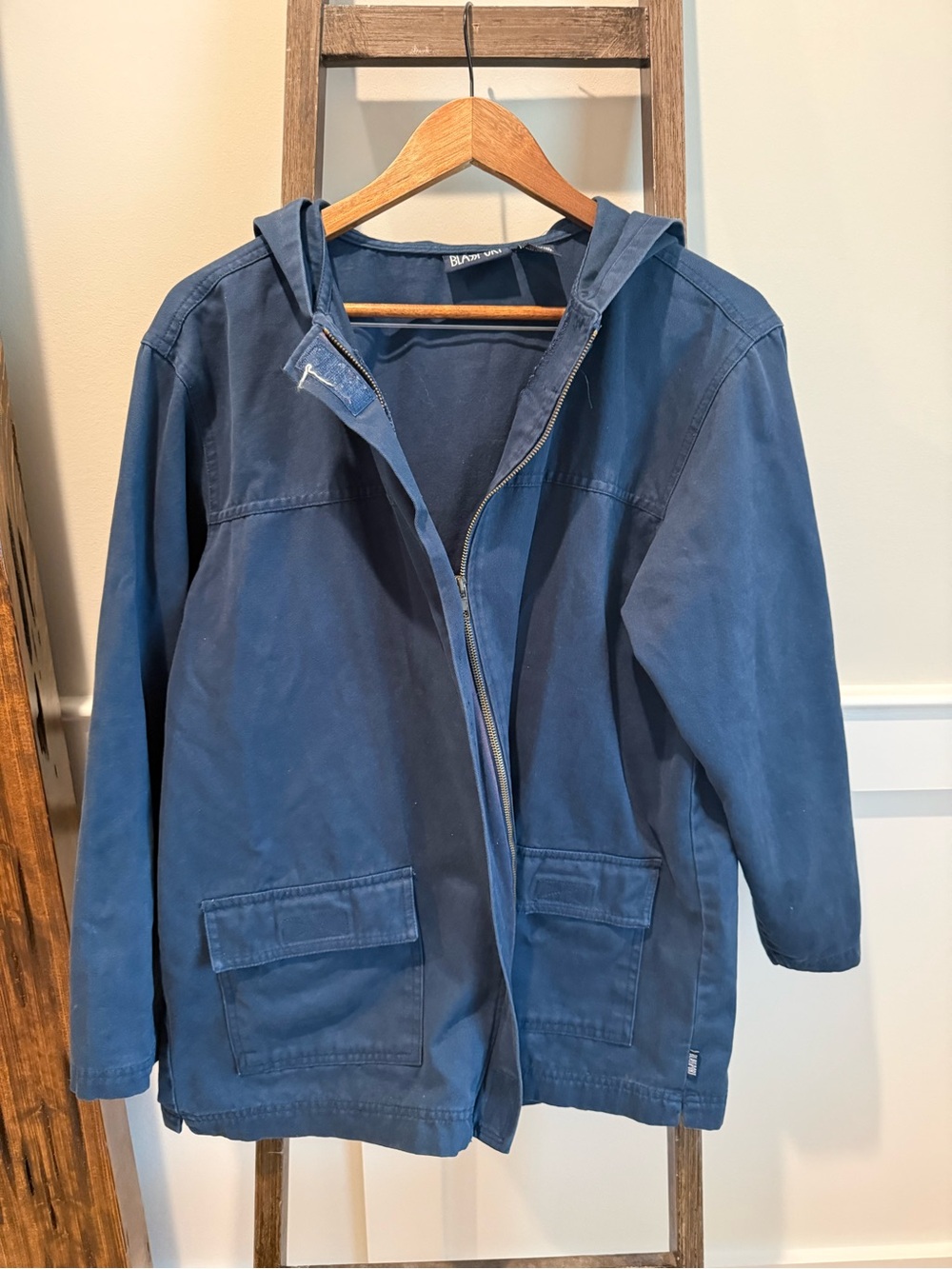 bill blass Navy Hooded Utility Jacket